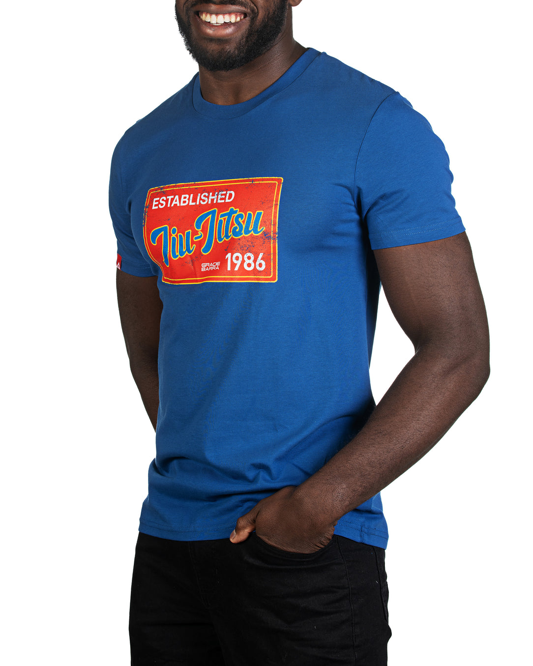 Jiu Jitsu Postcard Tee - Blue