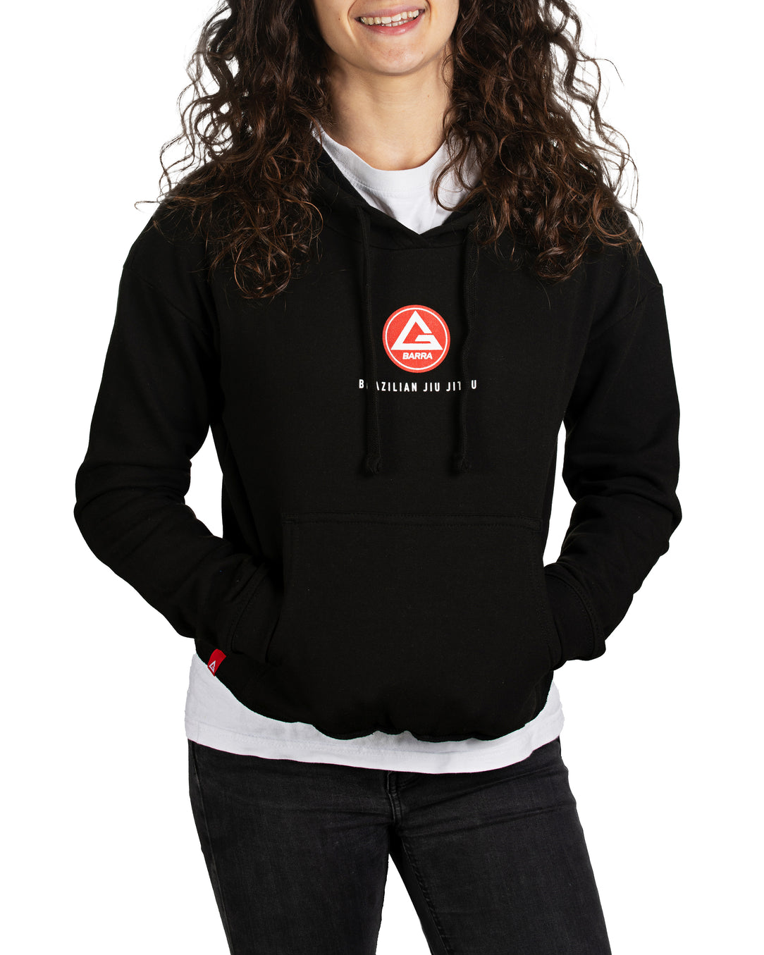 RS Classic Womens Cropped Pocket Hoodie - Black