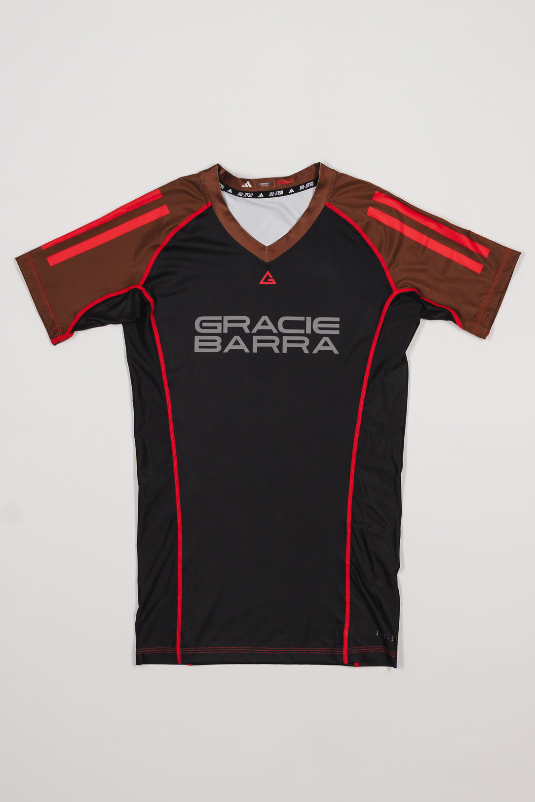 III Stripes Womens Ranked Rashguard by adidas - Brown