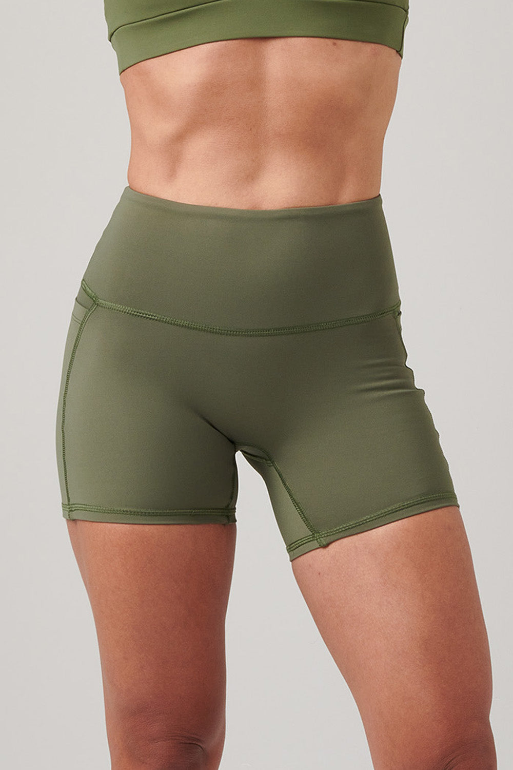 GB Elevate High Waist Shorts - Green