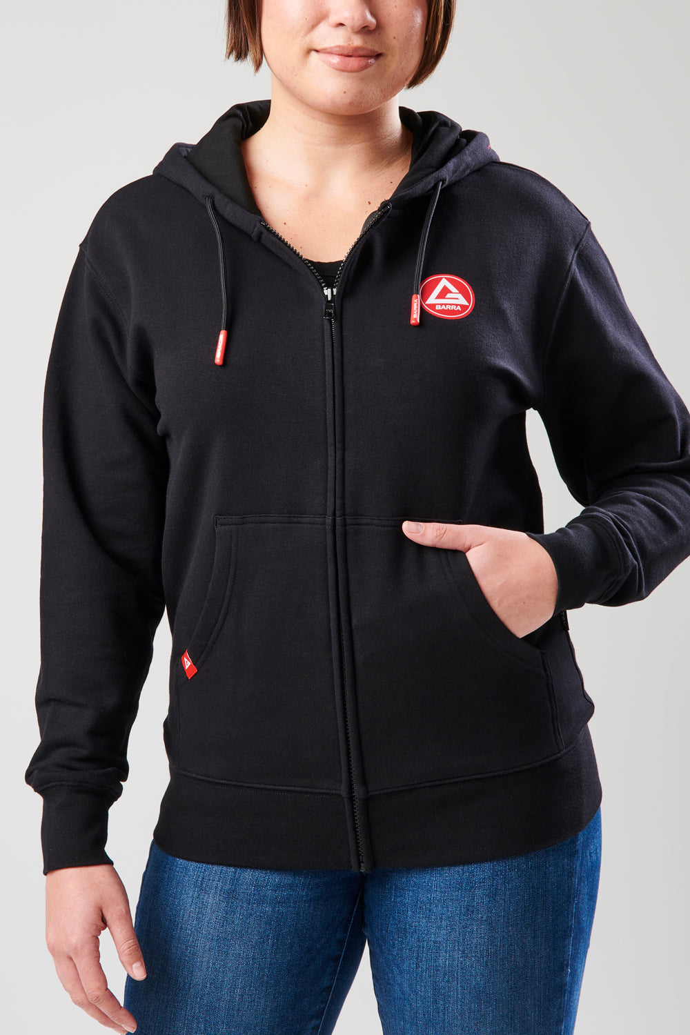 RS Classics Womens Zip Up Hoodie - Black